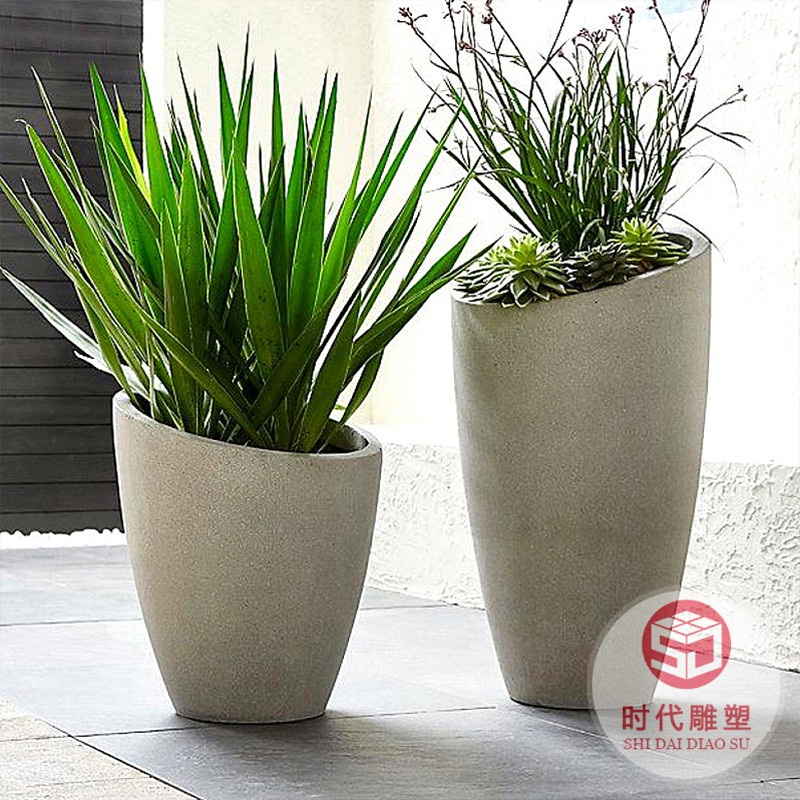 簡(jiǎn)約臥室樹(shù)脂花插工藝玻璃鋼花盆商場(chǎng)客廳居家園林機(jī)場(chǎng)落地大花瓶