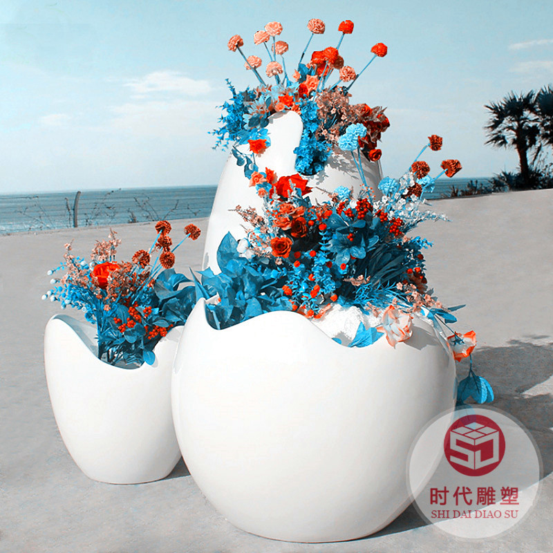 廠家批發(fā)戶外高架橋長(zhǎng)方形玻璃鋼花盆景觀花箱玻璃鋼市政花箱花盅