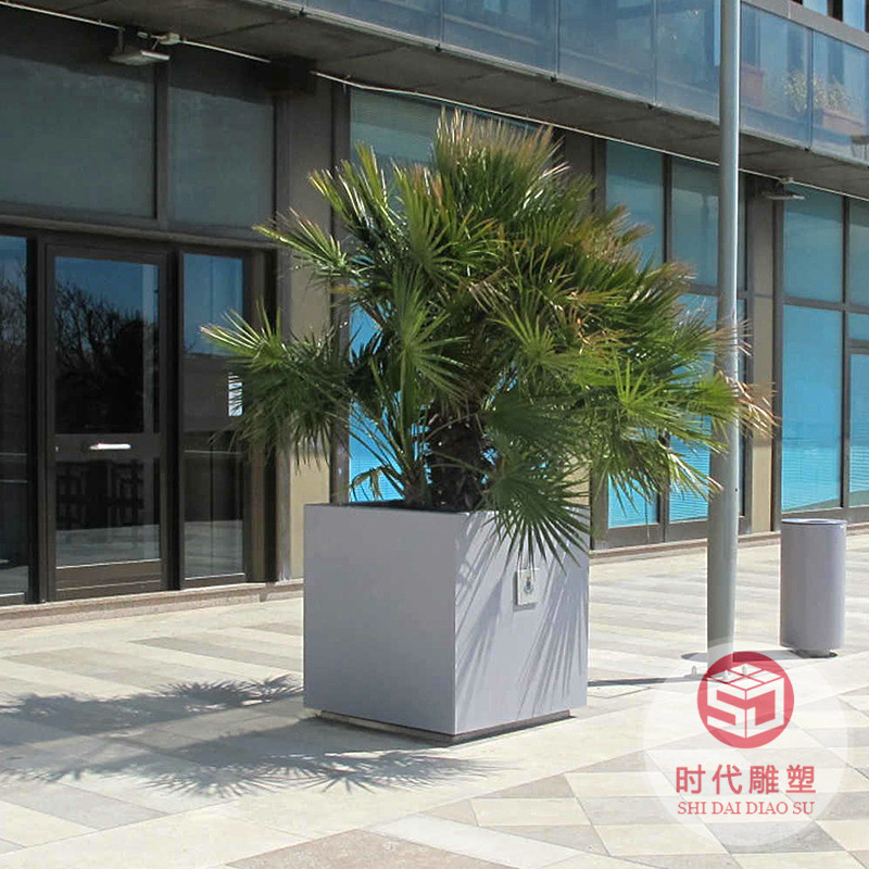 北歐風(fēng)簡(jiǎn)約水泥花盆帶木腿落地室內(nèi)創(chuàng)意高檔裝飾木腿水泥花盆廠家