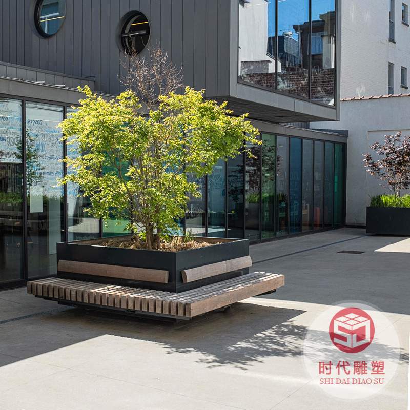 戶外休閑座椅商場機場休閑坐凳公園學(xué)校園林景觀玻璃鋼樹池種植池