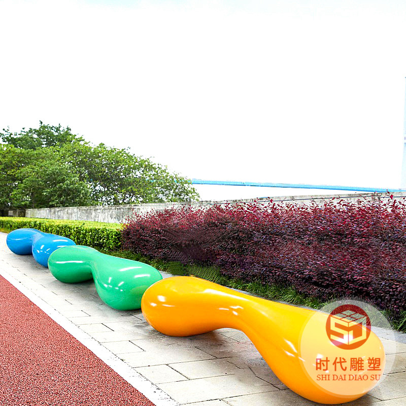 玻璃鋼橢圓休閑椅面包坐凳座椅家用裝飾美陳室內(nèi)外創(chuàng)意實用面包凳